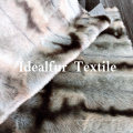 Embossed Luxury Synthetic Fur/Strip Printing Faux Animal Fur